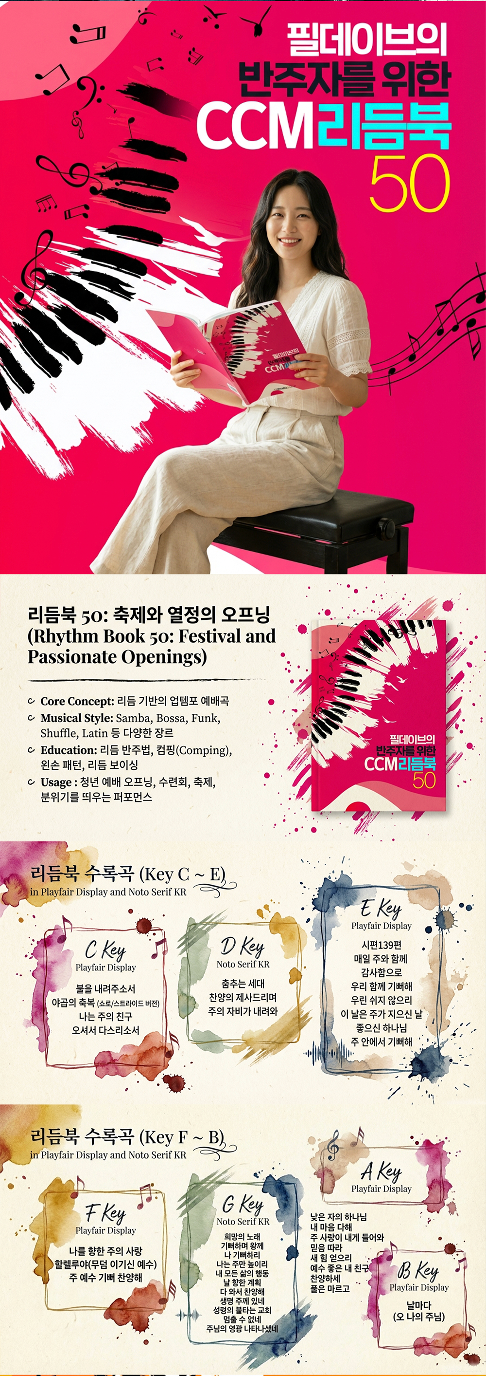 CCM 악보 씨씨엠 리듬 은혜 워십 150곡 풀사이즈 패키지 상세 이미지 6